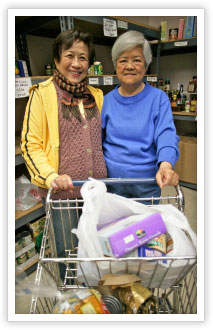 Clients at Loaves & Fishes Food Pantry