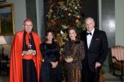 Cardinal Mahony with Veronica Falzone, Fiorenza Courtright Lucas, and Ret. Chief Justice Malcolm M. Lucas